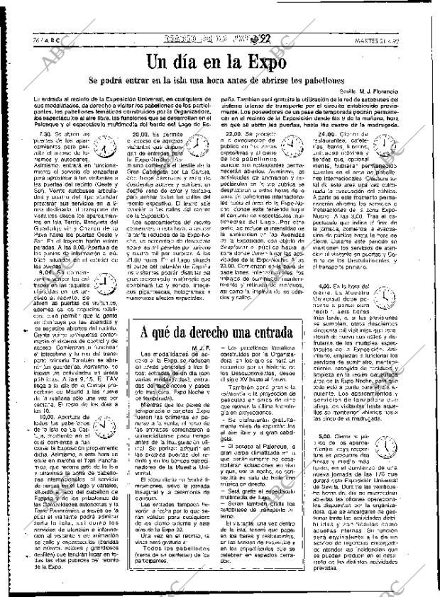 ABC MADRID 21-04-1992 página 76