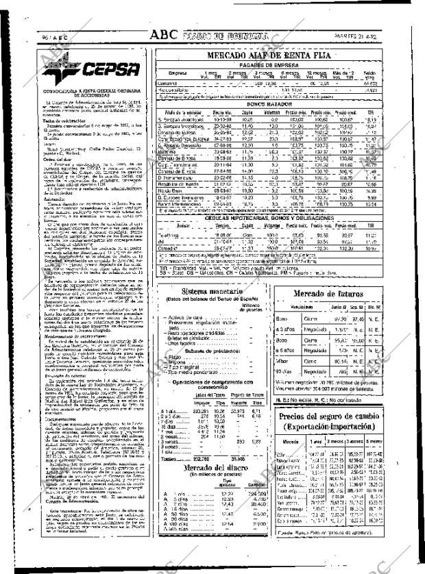 ABC MADRID 21-04-1992 página 96