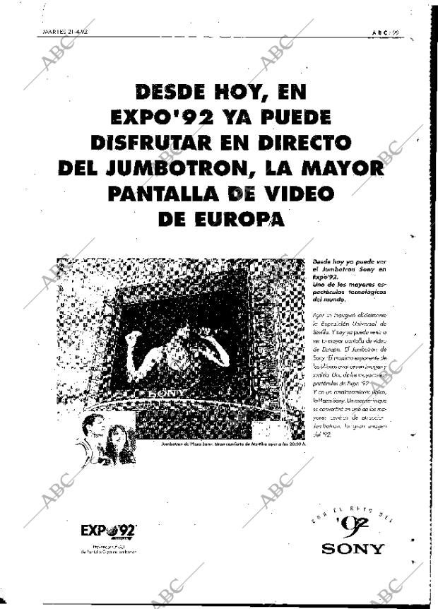 ABC MADRID 21-04-1992 página 99