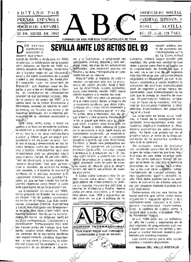 ABC SEVILLA 22-04-1992 página 3