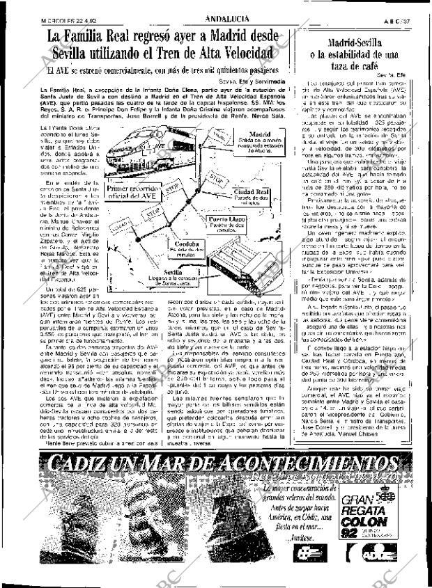 ABC SEVILLA 22-04-1992 página 37