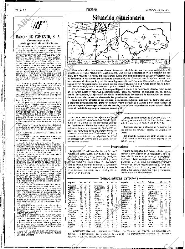 ABC SEVILLA 22-04-1992 página 74