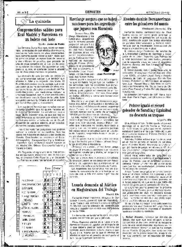 ABC SEVILLA 22-04-1992 página 88