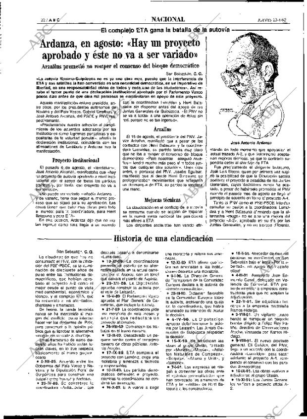 ABC MADRID 23-04-1992 página 22