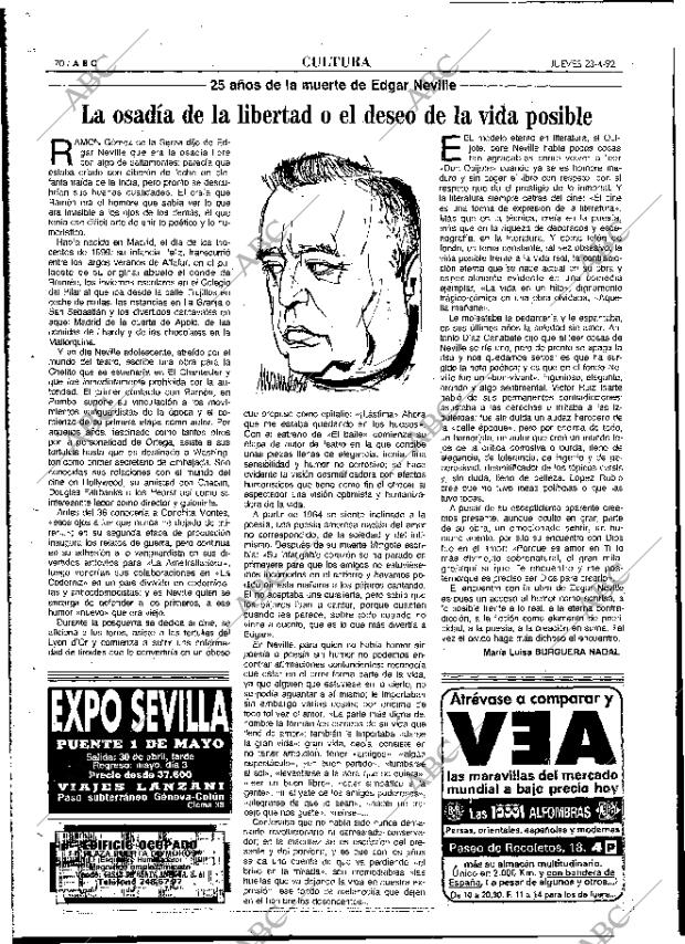 ABC MADRID 23-04-1992 página 70