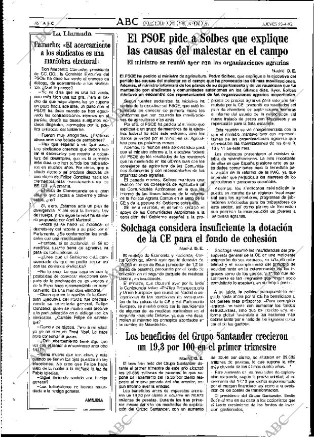 ABC MADRID 23-04-1992 página 76