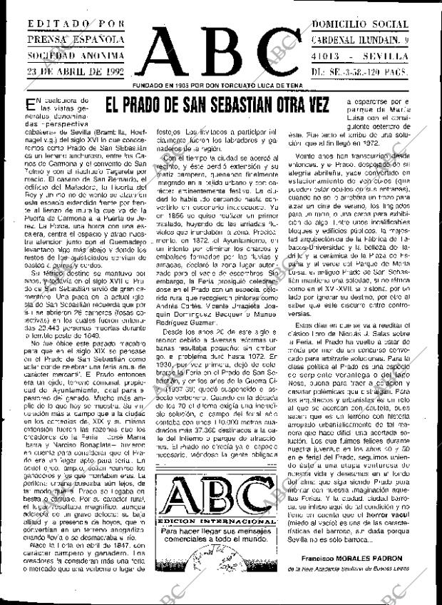 ABC SEVILLA 23-04-1992 página 3