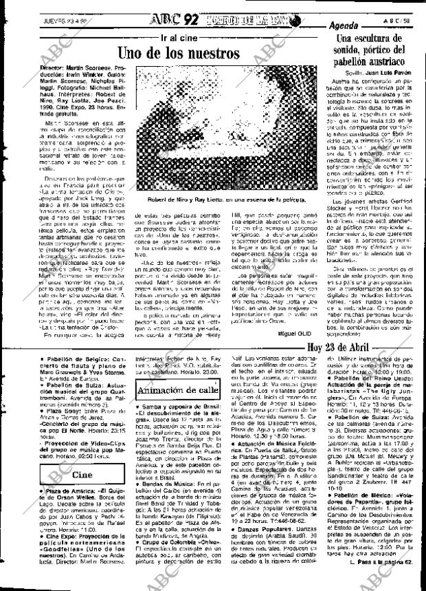 ABC SEVILLA 23-04-1992 página 59