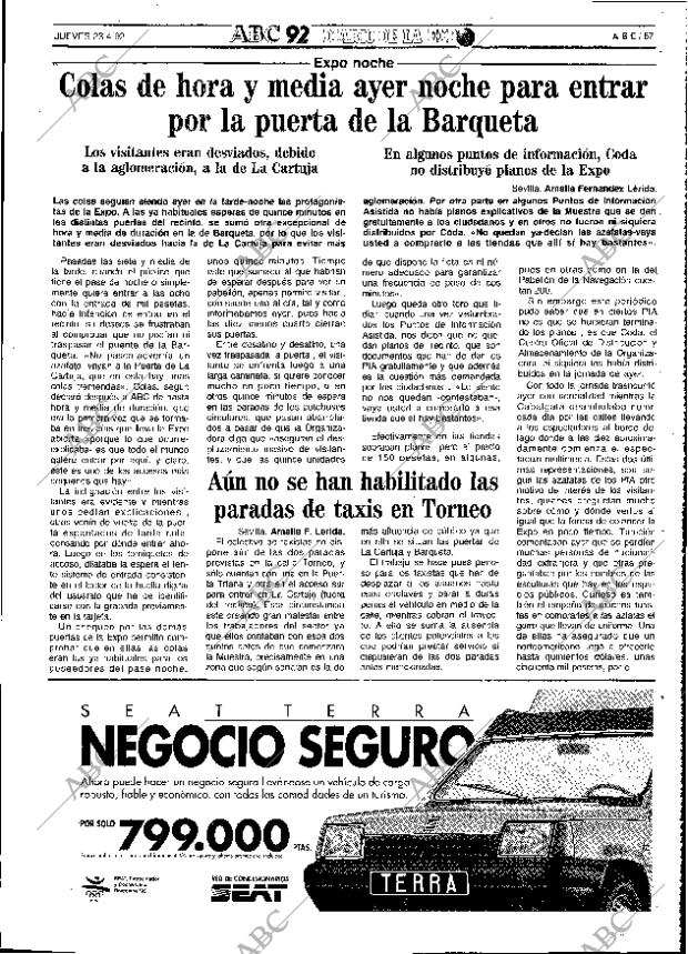 ABC SEVILLA 23-04-1992 página 67