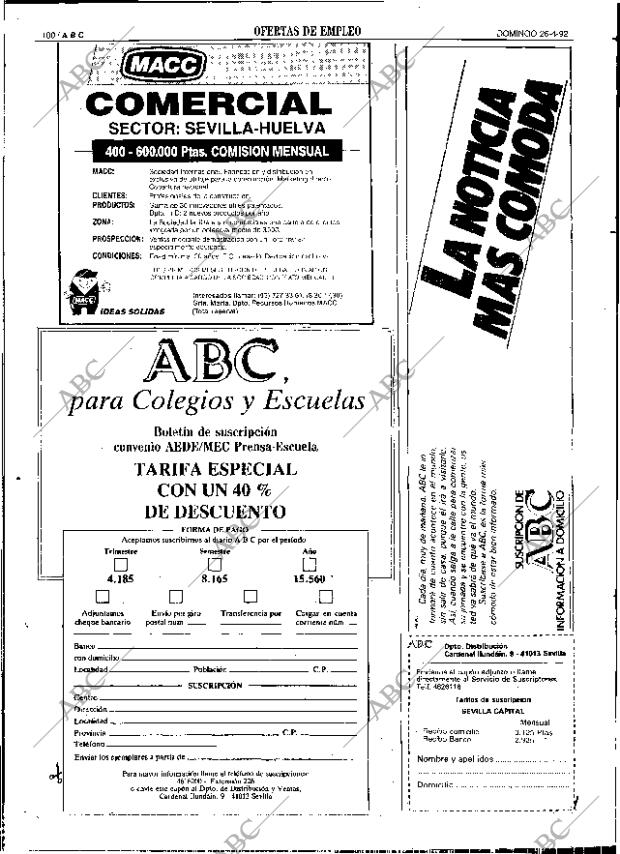 ABC SEVILLA 26-04-1992 página 100