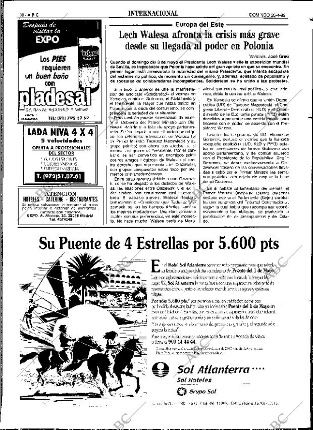 ABC SEVILLA 26-04-1992 página 38