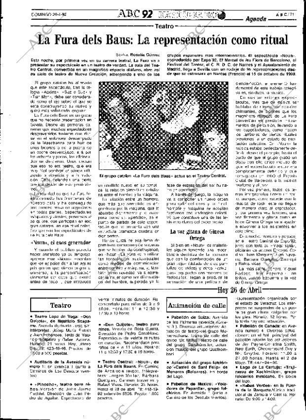 ABC SEVILLA 26-04-1992 página 71