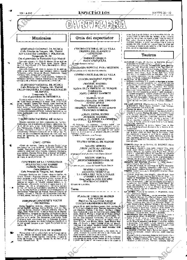 ABC MADRID 28-04-1992 página 108