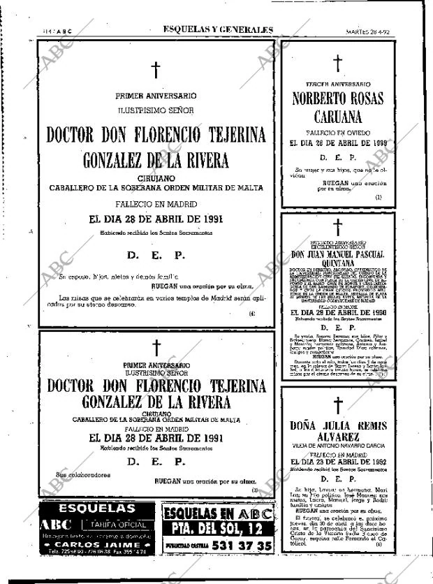 ABC MADRID 28-04-1992 página 114