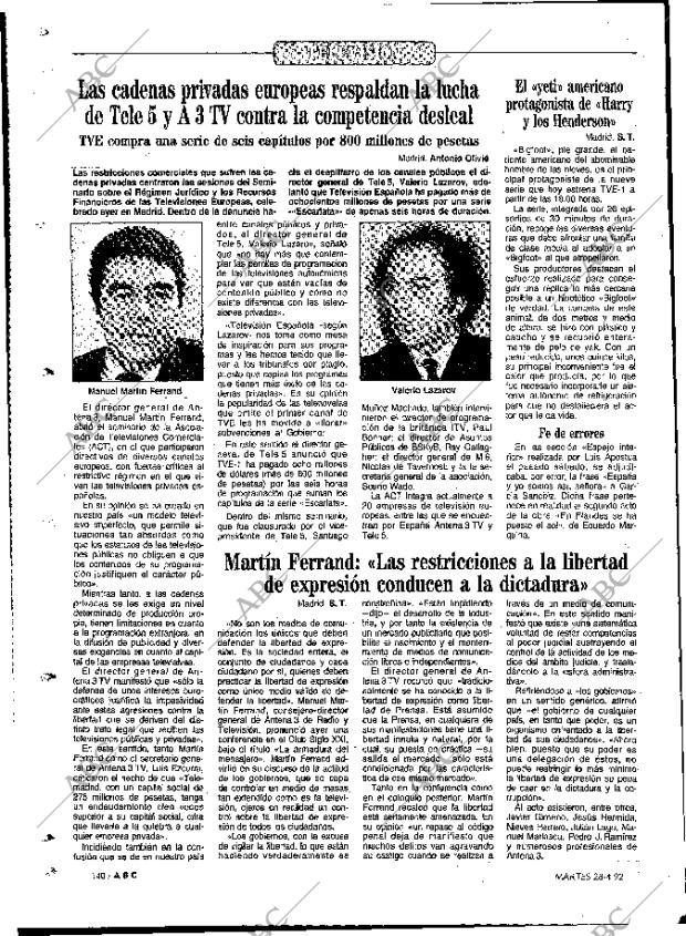 ABC MADRID 28-04-1992 página 140