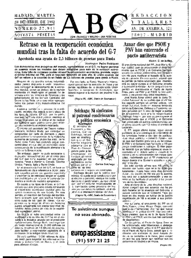 ABC MADRID 28-04-1992 página 17