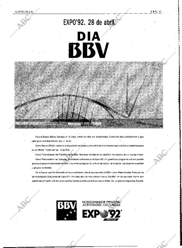 ABC MADRID 28-04-1992 página 61