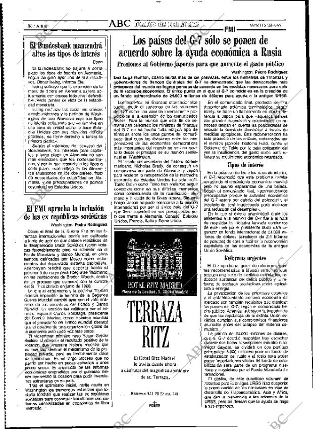 ABC MADRID 28-04-1992 página 80