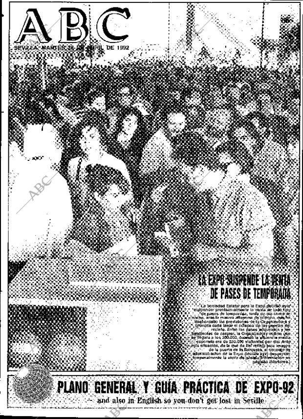 ABC SEVILLA 28-04-1992 página 1