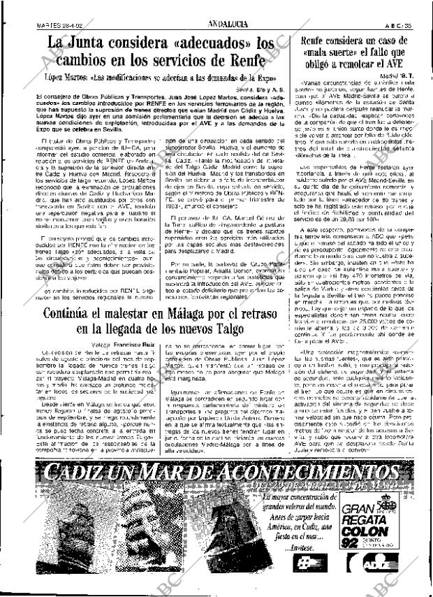 ABC SEVILLA 28-04-1992 página 35