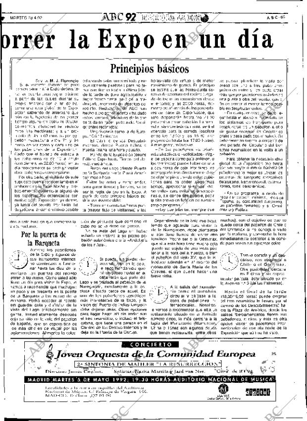ABC SEVILLA 28-04-1992 página 65