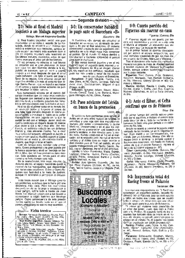 ABC MADRID 04-05-1992 página 92