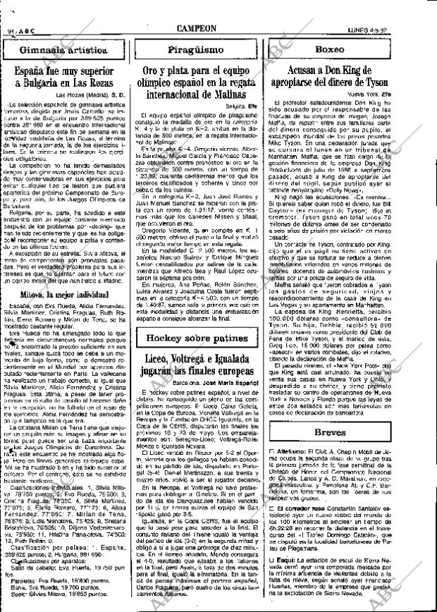 ABC SEVILLA 04-05-1992 página 94