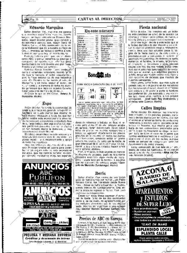 ABC MADRID 07-05-1992 página 16