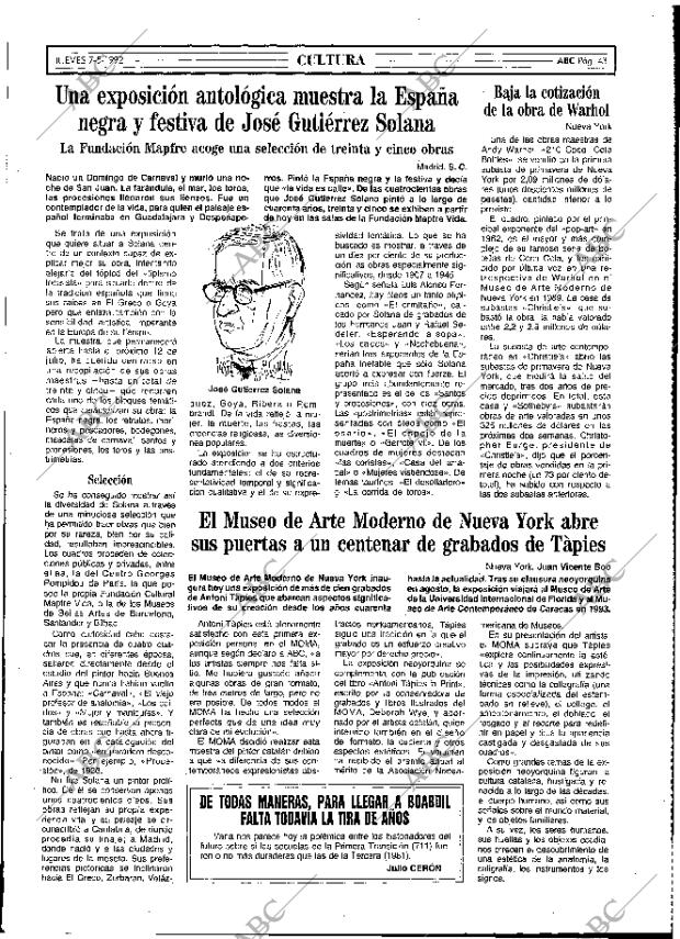 ABC MADRID 07-05-1992 página 43