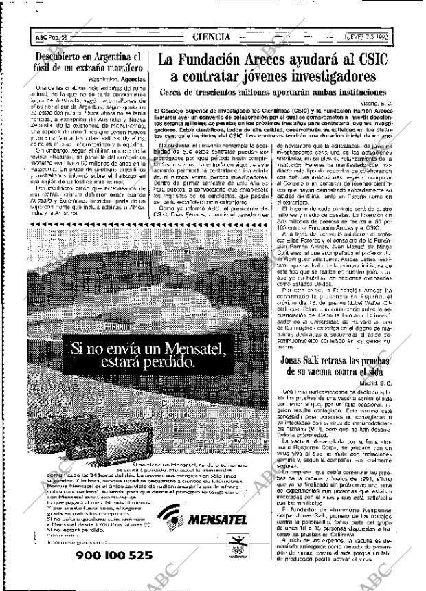 ABC MADRID 07-05-1992 página 58