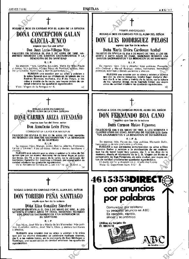 ABC SEVILLA 07-05-1992 página 111