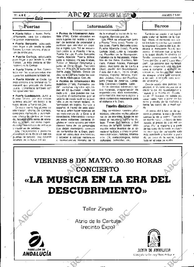 ABC SEVILLA 07-05-1992 página 70