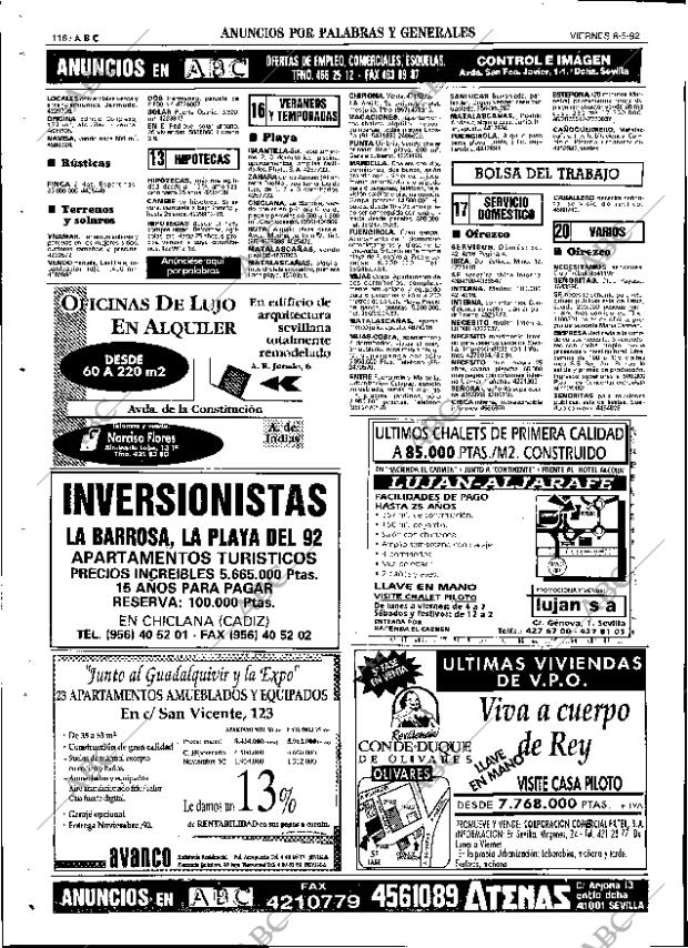 ABC SEVILLA 08-05-1992 página 116