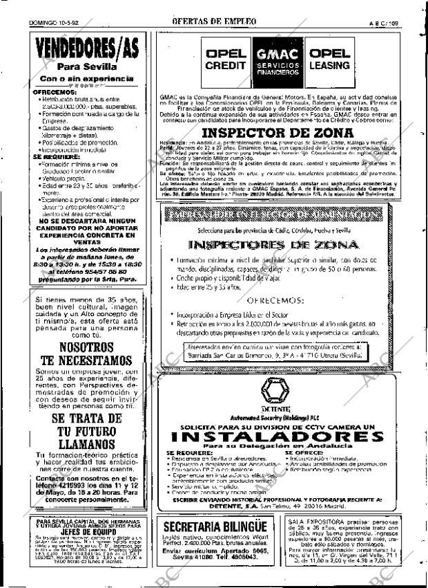 ABC SEVILLA 10-05-1992 página 109