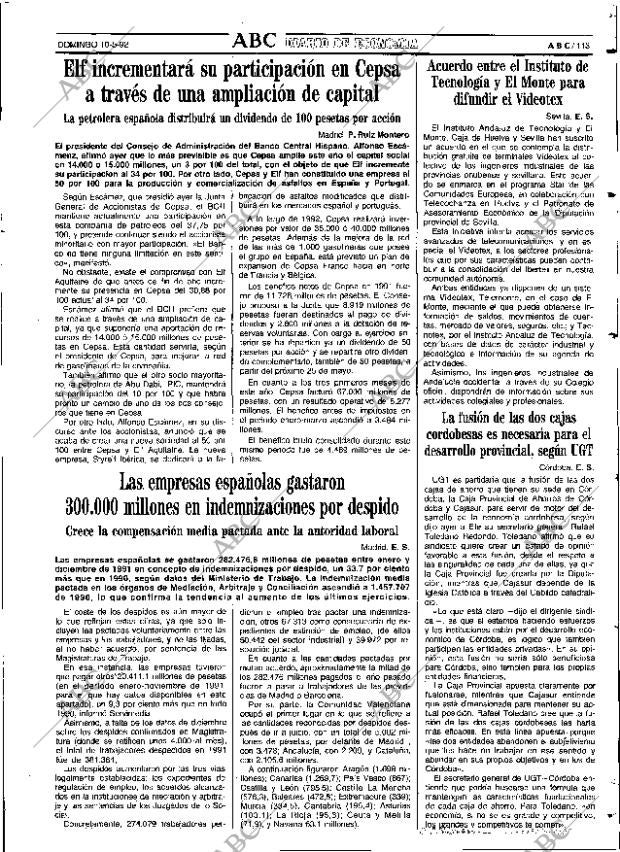 ABC SEVILLA 10-05-1992 página 113