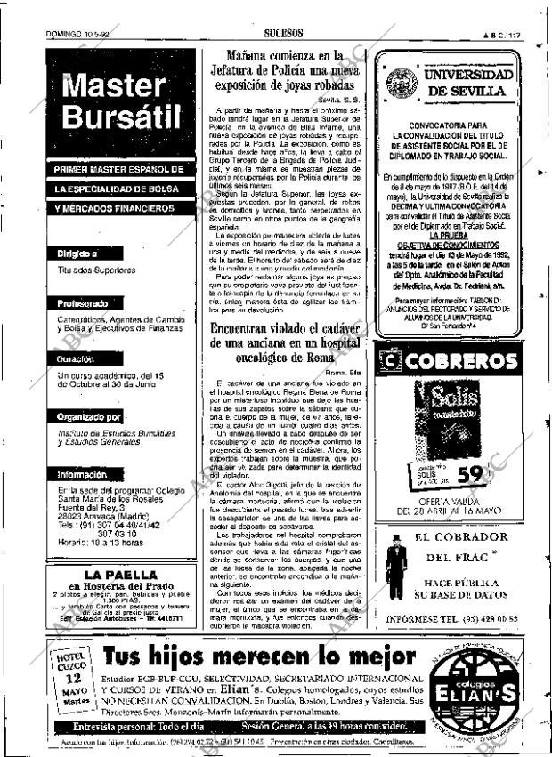ABC SEVILLA 10-05-1992 página 117