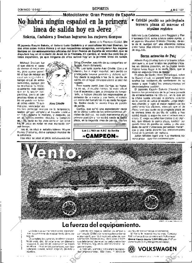 ABC SEVILLA 10-05-1992 página 127