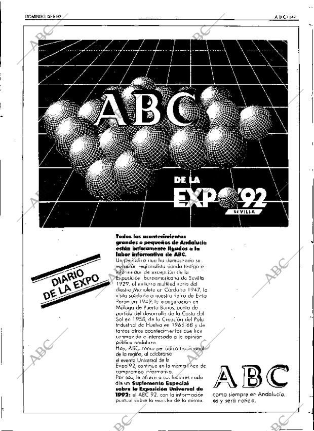ABC SEVILLA 10-05-1992 página 147