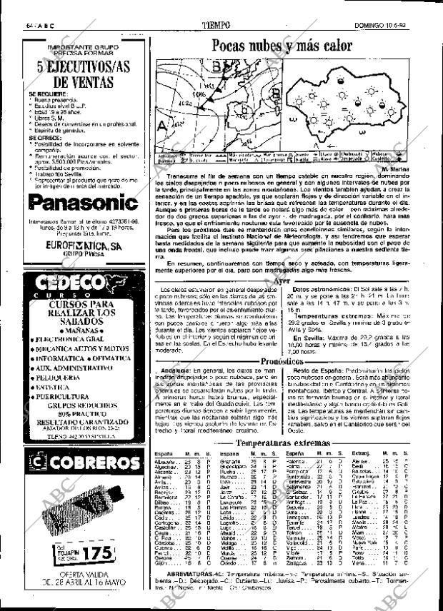 ABC SEVILLA 10-05-1992 página 64