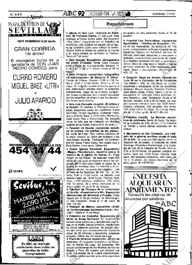 ABC SEVILLA 10-05-1992 página 82