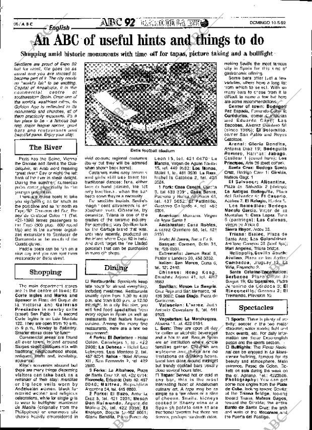 ABC SEVILLA 10-05-1992 página 96