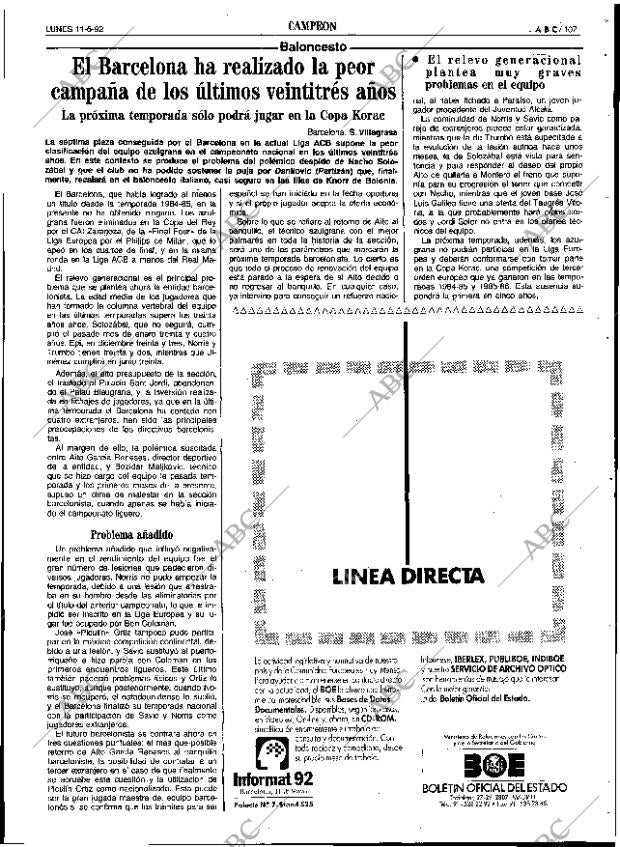 ABC SEVILLA 11-05-1992 página 107