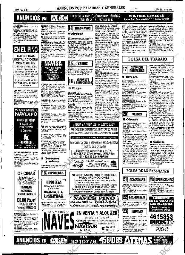 ABC SEVILLA 11-05-1992 página 122