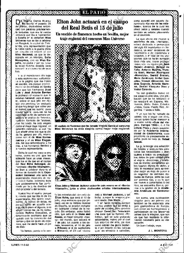 ABC SEVILLA 11-05-1992 página 131