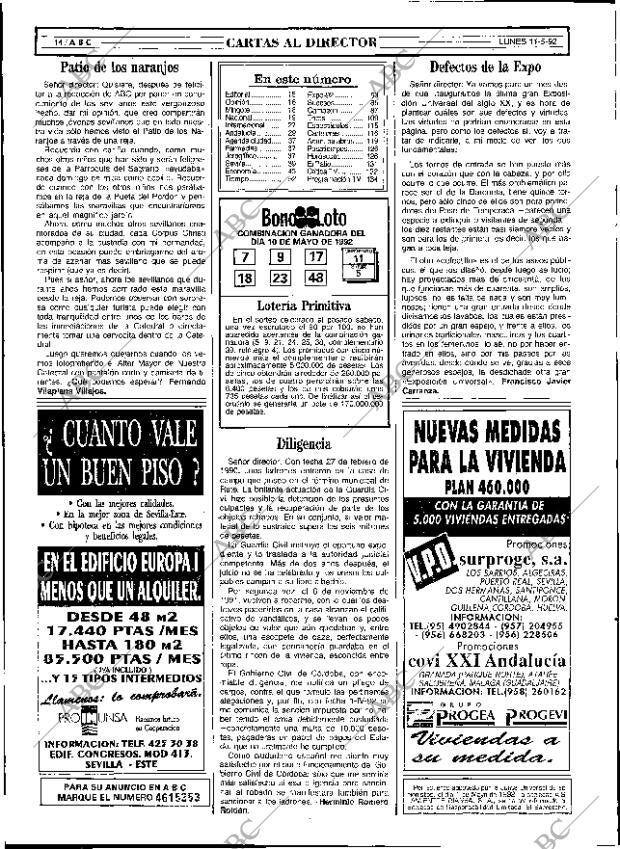 ABC SEVILLA 11-05-1992 página 14