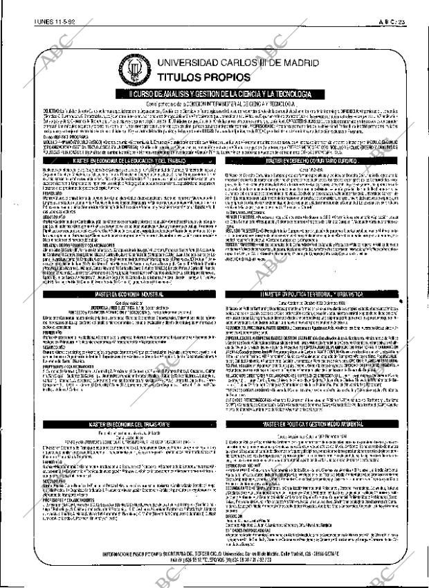 ABC SEVILLA 11-05-1992 página 23