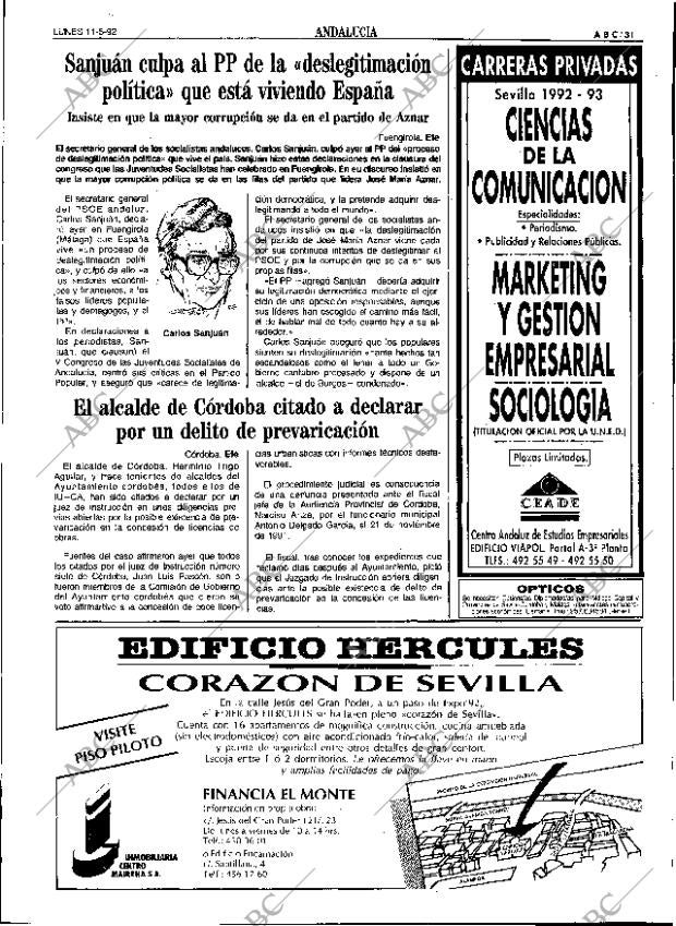 ABC SEVILLA 11-05-1992 página 31