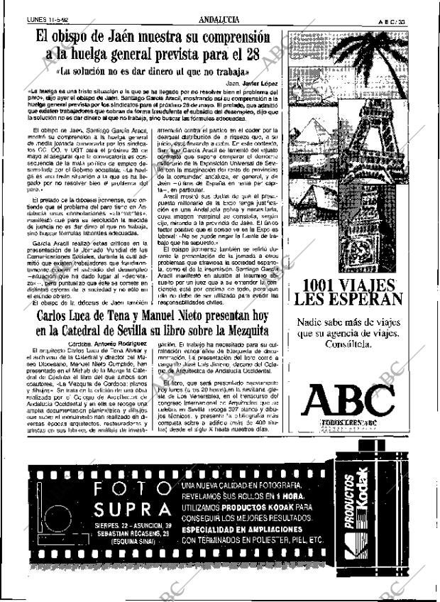 ABC SEVILLA 11-05-1992 página 33