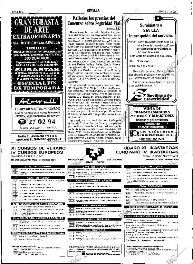 ABC SEVILLA 11-05-1992 página 40