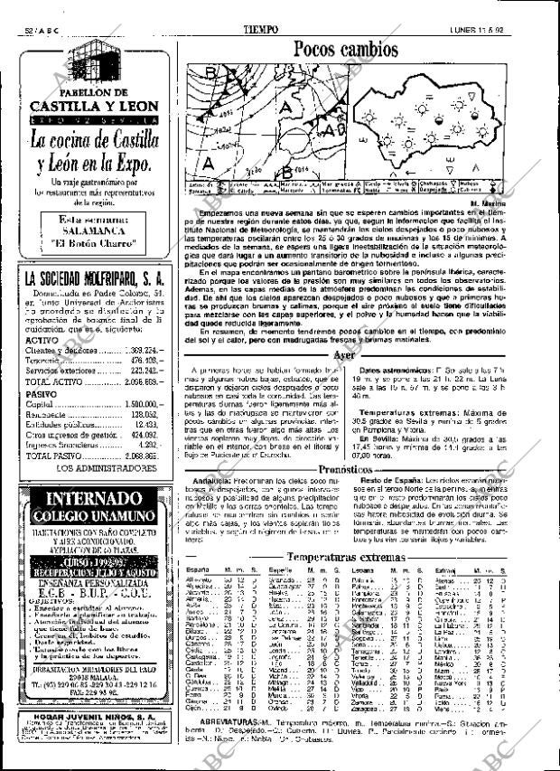 ABC SEVILLA 11-05-1992 página 52